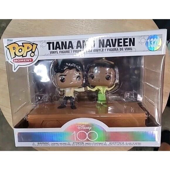 NEW Funko Pop! Moments: Disney - Tiana And Naveen #1322 Large Figurine 100 Years - Picture 2 of 6